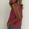 thumbnail image 5 of VBVC Women's Floral Embroidered Tank Top , Ladies' U-Neck Sleeveless Blouse , Summer Boho Vacation Shirts For Women,Wine,S-2XL, 5 of 7