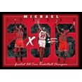 thumbnail image 1 of Michael Jordan 6-Time NBA Champion Chicago Bulls Framed Memorabilia, 1 of 5