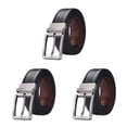 thumbnail image 1 of pitrice Stylish Mens Belt With Reversible Buckle Comfort No Loose Thread All Trend Match Reversible Belt Original 110cm 3Set, 1 of 6