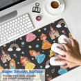thumbnail image 4 of Long Mouse Pads for Desk,Black Princess Castle Pattern Desk Mats on Top Of Desks, Desk Mouse Pad Extra Large with 3mm Non-Slip Base and Stitched Edge for Gaming,Office,Work,Home 31.5"x11.8", 4 of 6
