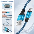 thumbnail image 4 of USB Charger Block, 3 Pack USB Wall Charger with 6FT Type C Charger Cable Cord USB-C Charging Cable, Dual Port Phone Charger Android Fast Charging Block USB Plug Adapter USB Charging Block, 4 of 7