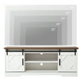 thumbnail image 5 of Wampat Modern Farmhouse Sliding Barn Door TV Stand for TVs up to 65" with Adjustable Shelf, Rustic White, 59 Inch, 5 of 7