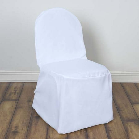 - Efavormart 50PCS Round Top Polyester Banquet Chair Covers Linen Dinning Chair slipcover For Hotel Dining Wedding Party Events