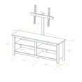 Manor Park Wood Media Storage TV Stand with Mount for TVs up to 65