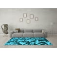thumbnail image 3 of Ahgly Company Machine Washable Indoor Rectangle Abstract Light Blue Modern Area Rugs, 8' x 10', 3 of 4