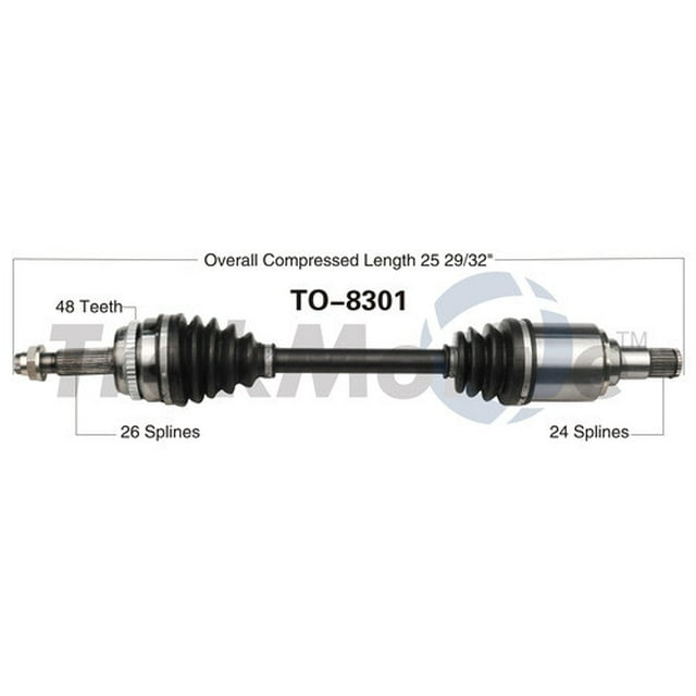 Fits 2012-2017 Toyota Camry TrakMotive CV Axle Shaft TO-8301 Premium; OE Replacement