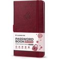 thumbnail image 1 of xianlin-Password Book 2nd Edition \u2013 Hardcover Password Keeper with Alphabetical Tabs \u2013 Internet Address Notebook & Login Details Organizer Journal \u2013 4.1x7.6\u201d (Wine Red), 1 of 4
