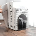 thumbnail image 6 of Sikiie Monochrome Leopard Horse Bookends 1 Pair, Wood Bookends for Shelves, Book Ends for Shelves, Book Shelf Holder for Home Office, 6 of 7