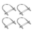 thumbnail image 1 of HLONK M10x108x142mm Kit de Boulons en U Rond - 2Ensemble - Kit de Boulons en U en Acier Inoxydable 304 avec Écrous Rondelles Cadre Plaque - Bon pour DN90 Tuyau Remorque Automobile Ressorts à Ressorts, 1 of 7