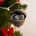 thumbnail image 5 of Animal Acorn Ornaments Forest Themed Christmas Tree Decorations 2D Acrylic Pine Cones Animals Figures Hanging for Xmas Party Home Decor, 5 of 6