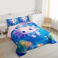 thumbnail image 3 of Castle Fairy Preppy Cartoon Salamander Twin Comforter Sets,Animal Axolotl Bedding Set, 3 of 8