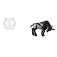 thumbnail image 1 of Elegante Pecera Transparente Con Adorno De Toro De Resina Moderna Para Oficina, Mesa, Decoración Del Hogar Y Figura Abstracta Coleccionable., 1 of 8