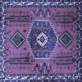 thumbnail image 1 of Ahgly Company Indoor Square Persian Blue Traditional Area Rugs, 7' Square, 1 of 4