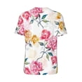 thumbnail image 3 of Haiem Hip Hop Hipster Baseball Jersey Button Down Shirts Sports Uniforms Men Women Jersey(Colorful Flowers,XX-Large), 3 of 9