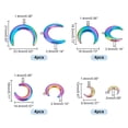 16Pcs 4 Style 201 Stainless Steel Pendants Double Horn/Crescent Moon