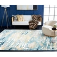 thumbnail image 3 of SAFAVIEH Skyler Talisha Abstract Area Rug, Teal/Gold, 5' x 5' Square, 3 of 8