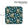 thumbnail image 2 of Leather Coasters with Heat-resistant for Drinks, Cute Star Bear Dark Green Cup Coasters Cup Pad Mat for Tabletop Protection, Coffee Table, Office Desk and Housewarming Gift, 2 of 5