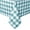 Turquoise and White, variant on Royal Blue Checkered Tablecloth Rectangle - Wrinkle Resistant, Stain Resistant and Waterproof Gingham Table Cloth for Kitchen, Dining and Picnic, 60 x 120 Inch