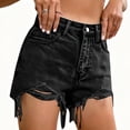 thumbnail image 2 of Wuphunn Womens Jean Shorts High Waisted Casual Shorts for Women Plus Size Jean Shorts Jean Shorts Womens Stretchy Women's Jean Shorts Shorts for Women Trendy Bike Shorts Women Black L, 2 of 7