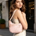 thumbnail image 6 of Lenkho Star‑Patterned Crescent Crossbody Shoulder Bag for Women, Lightweight Casual Hobo Sling Purse with Adjustable Strap, Multi‑Pocket Daily Handbag for Shopping, Travel & Daily Use, 6 of 6