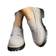 thumbnail image 6 of YLYL Womens Penny Loafers Chunky Heel Lug Sole Slip on Comfortable Fashion Casual Work Shoes, 6 of 9