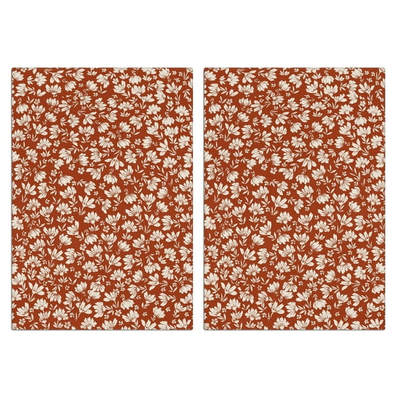 Flowers and Plants Kitchen Towels Set Of 2, Absorbent and Soft Dish Towels for Farmhouse Decor, Country Kitchen.