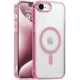 thumbnail image 7 of Magnetic Case for iPhone 7 Plus/8 Plus，Compatible with MagSafe & MIL-Grade Protection，[Not Yellowing] [Anti-Scratch]，Translucent Matte Slim Cover for iPhone 7 Plus/8 Plus，Frosted Pink, 7 of 7