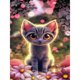 thumbnail image 1 of Pintura de diamante 5D DIY taladro redondo completo flor gato Kit decoración del hogar arte artesanal Hugtrwg Para estrenar, 1 of 9