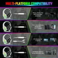 thumbnail image 5 of MANBASNAKE Wired Gaming Headset,Noise Cancelling Over Ear Headphones with Microphone for PS4 PC Xbox One PS5 Controller,Rainbow LED Backlit(White), 5 of 6