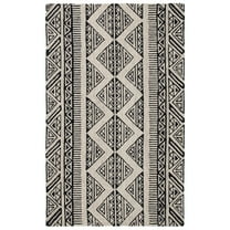 SAFAVIEH Metro Andrew Diamond Area Rug, Black/Beige, 4' x 6'