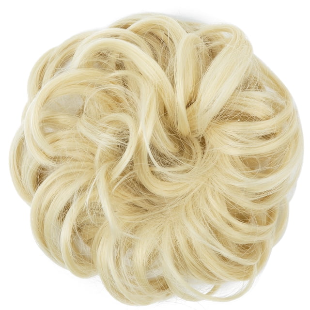 Peluca de seda de alta temperatura, rizador de cabello para mujer, anillo elástico para el cabello, disco de simulación esponjoso desordenado, brote de cabello, bolsa de cabello falso