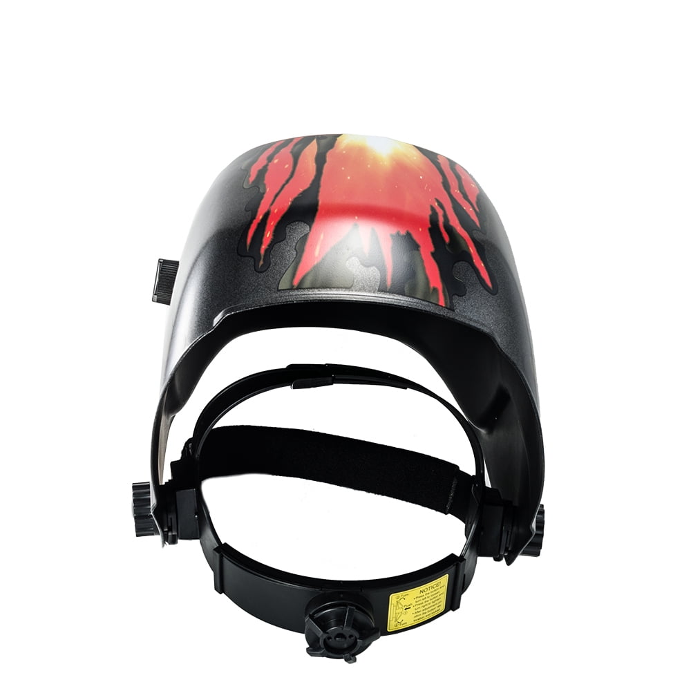 iMeshbean Solar Powered Welding Helmet w/ Auto Darkening Hood, Adjustable Shade, PP Material, Bullets