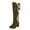 Khaki Knee High Boots, variant on hopeusnice Women's Knee High Boots Fuzzy Fleece Lined Buckle Winter Warm Suede Boots Chunky Heel Comfortable Stylish Outdoor Snow Boots Black 37