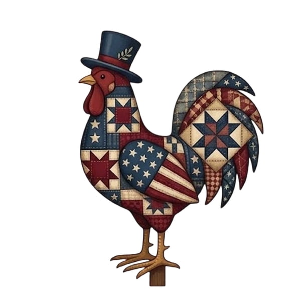 Metal Rooster Porch Decor Statues Decor Hand Crafts Ornament