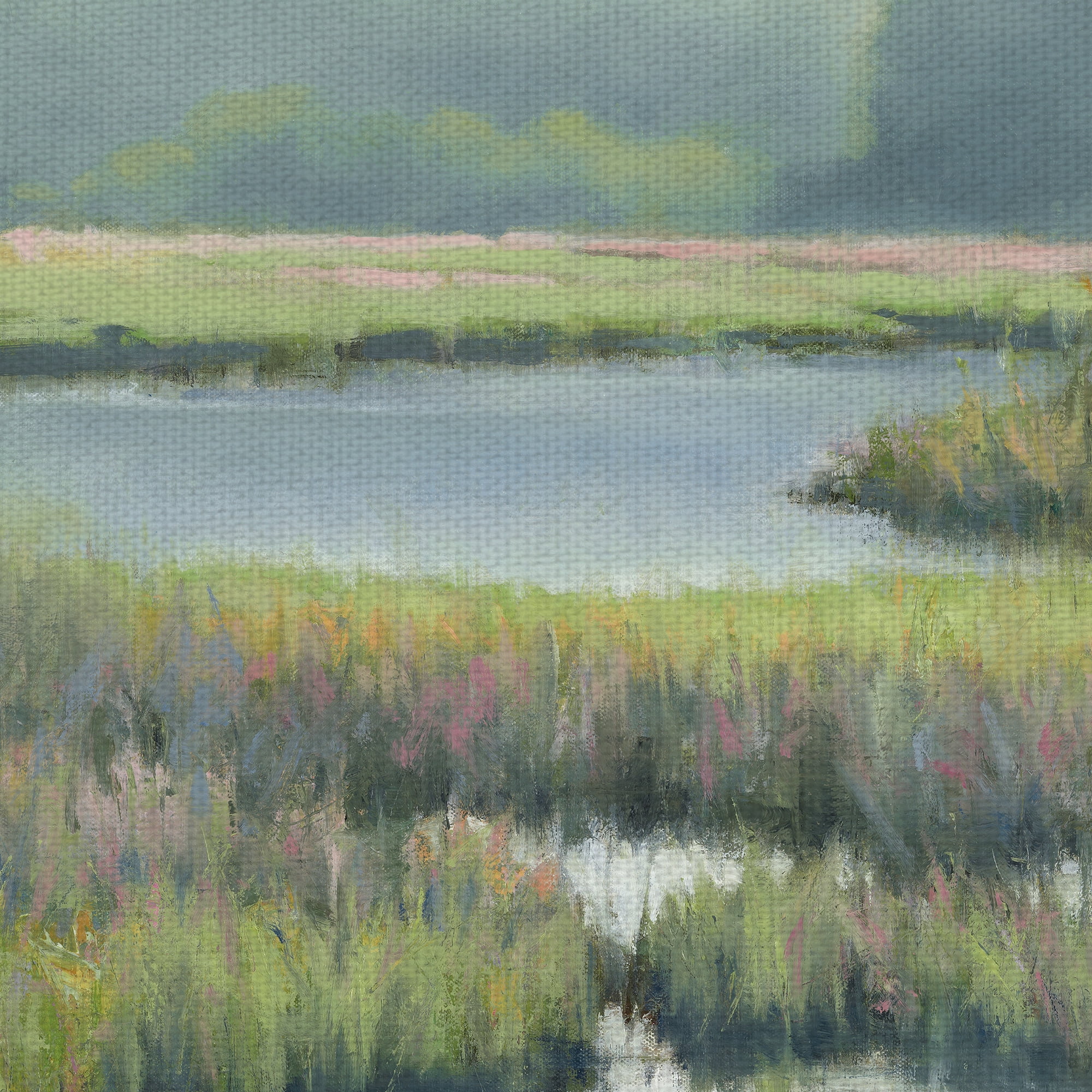 Masterpiece Art Gallery Morning At Edmund's Marsh By David Marty Canvas Art Print 22" x 28"