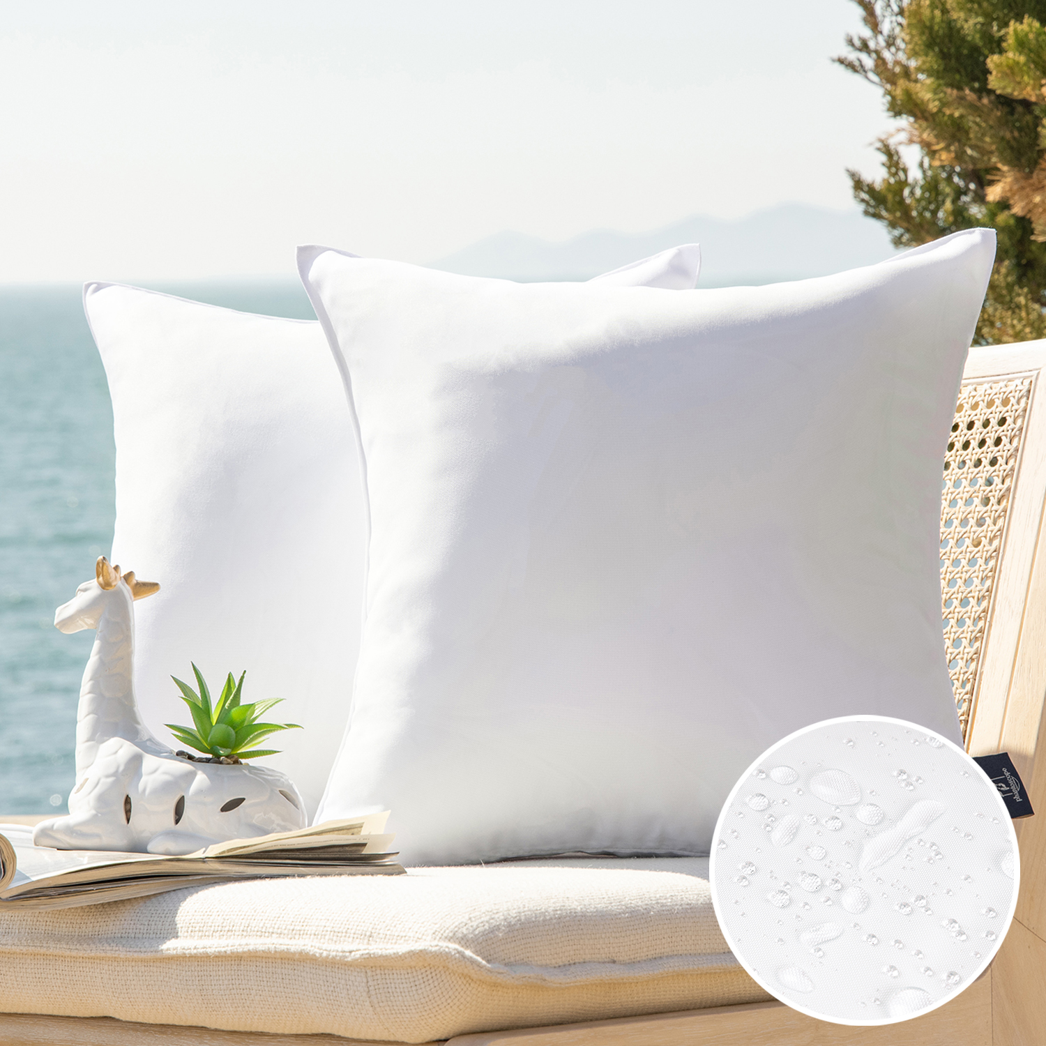 Phantoscope Summer Waterproof Square Cusion Outdoor Decorative Throw