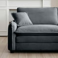 thumbnail image 5 of Grey Corduroy Fabric Ottoman Footstool - Stylish Retro Design for 2, 3, or 4-Seater Sofas, Ergonomic Comfort & Durable Construction, 5 of 8