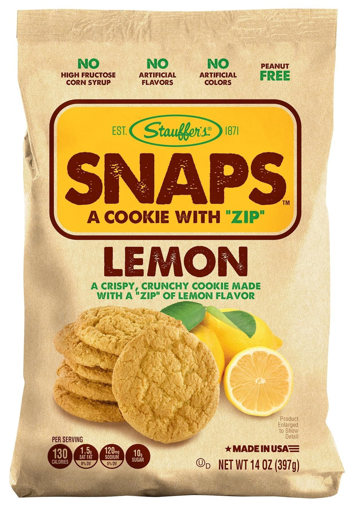 Pack of 12, Stauffer Lemon Snaps Cookies, 14 oz