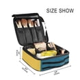 thumbnail image 3 of FORMRS Travel Makeup Bag Large Capacity Train Case Cosmetic Organizer with Adjustable Dividers, Yellow Glasses, 3 of 8