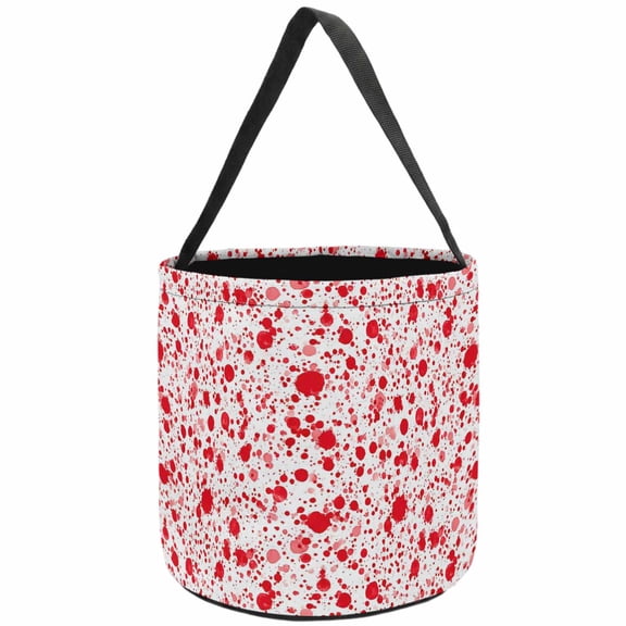 Halloween Bucket Splash Halloween Buckets Portable Bags with Handle Red Scary Bloody Drop Trick or Treat Bucket for Kids Children Holiday Party Supplies Gift 1 PC 8x8.3 Inch