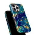 thumbnail image 6 of DesignSkinz Scratch-Resistant Hard Slim Case Compatible with iPhone 16 (Compatible with MagSafe) - Gold Flaked Teal Oil, 6 of 9