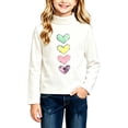 thumbnail image 2 of BLVB Girls Thermal Turtleneck Shirts Long Sleeve Fleece Undershirt Toddler Kids Winter Warm Base Layer Tops(White,1-2Years), 2 of 6