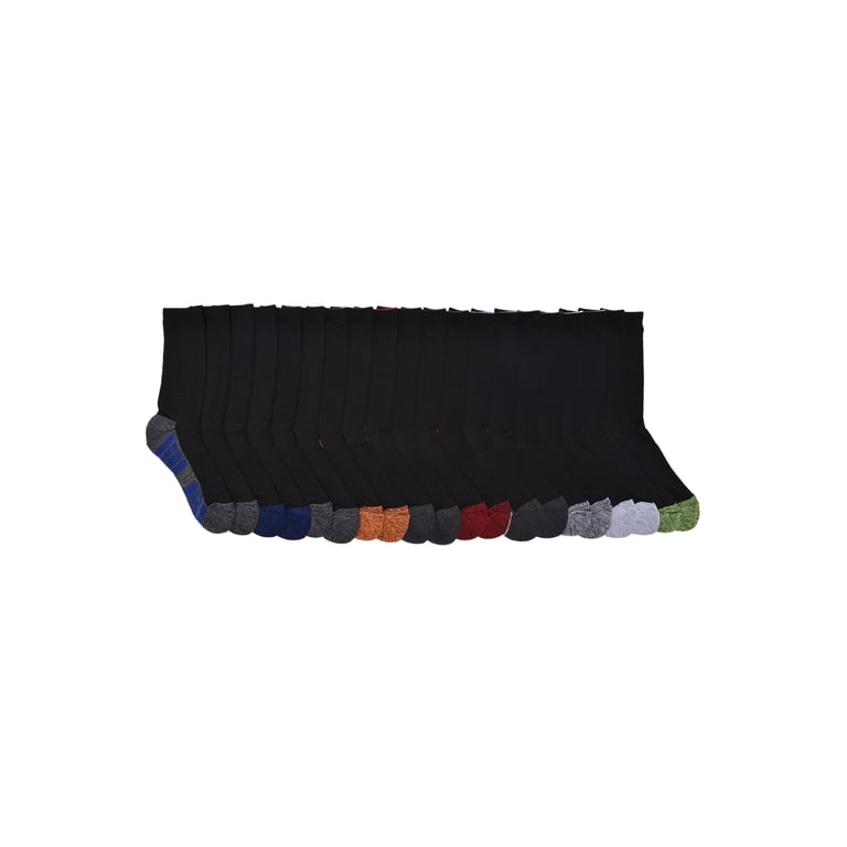 Athletic Works Boys Cushioned Crew Socks, 10-Pack photo 1
