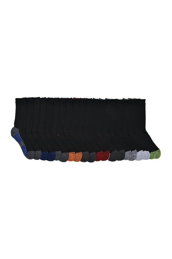 Boys Cushioned Crew Socks, 10-Pack S (4-8.5) - L (3-9)