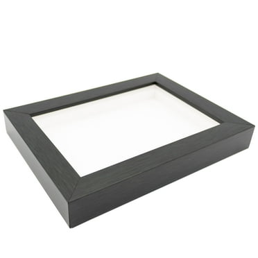 12x12 Shadowbox Gallery Wood Frames - Charcoal Gray DEEP Shadow Box Frame - Display Depth of 3/4" -