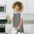 thumbnail image 4 of Gray and Black Checkerboard Pattern Kids Aprons for Girls and Boys,Adjustable Neck Strap Toddler Aprons for Kids Cooking Baking, 4 of 6