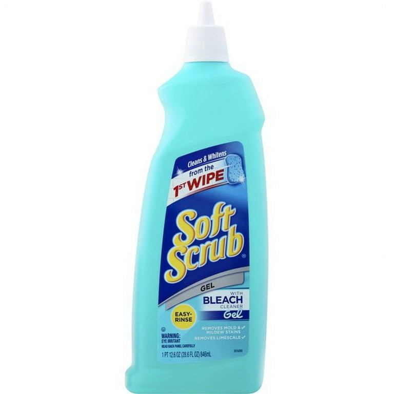 Soft Scrub with Bleach Cleaner Gel, 28.6 Fluid Ounces, 3 Pack 