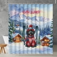 thumbnail image 2 of Hello Welcome Winter The Ski Portuguese Water Dog Snowy Day Shower Curtain PWD Portie Fishing Dog Lover Waterproof Bathroom Bathtub Curtain - 13013, 2 of 5