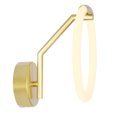 thumbnail image 2 of CWI Lighting Collection Hoops Applique Murale LED 1 Lumière Finition Satin Doré, 2 of 6