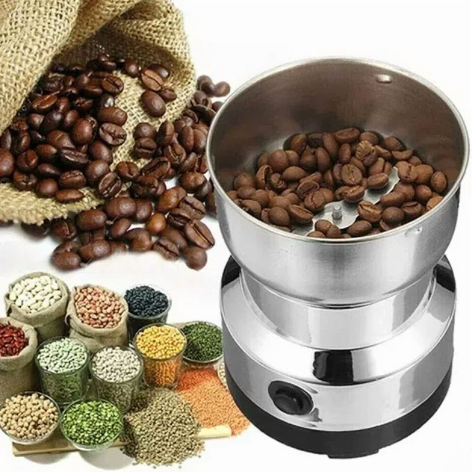 Electric Coffee Bean Grinder Nut Seed Herb Grind Spice Crusher Mill Blender Us